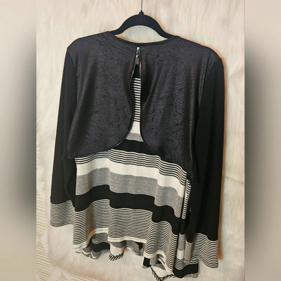 Artex *Rare* Zip-Cape-Back Knit Open-Front Cardigan - Picture 5 of 7